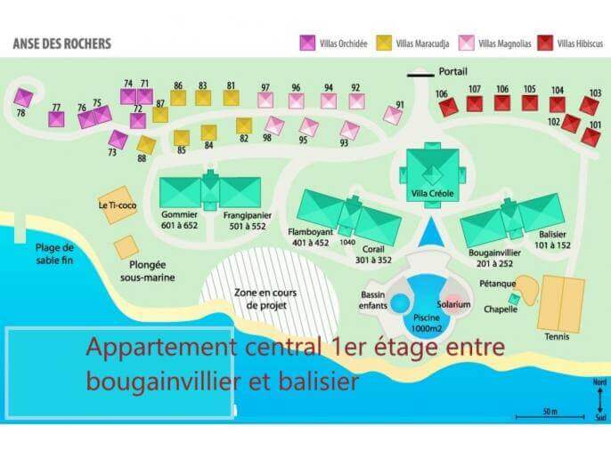 Location VillaAppartement en Guadeloupe - plan de la rsidence