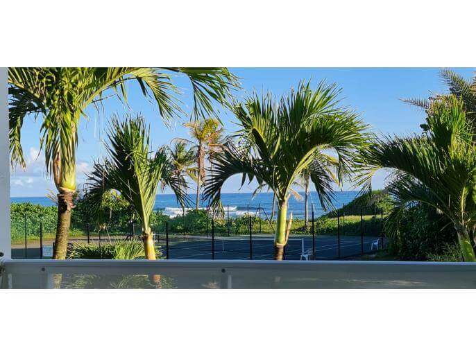 Location VillaAppartement en Guadeloupe - vue mer depuis terrasse  gauche