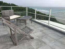 location Maison Villa Guadeloupe - Terrasse ouverte  l'tage avec sa pleine vue mer 