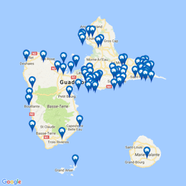 Cliquez pour dcouvrir en dtail sur notre carte, toutes les  Location Vacances Guadeloupe